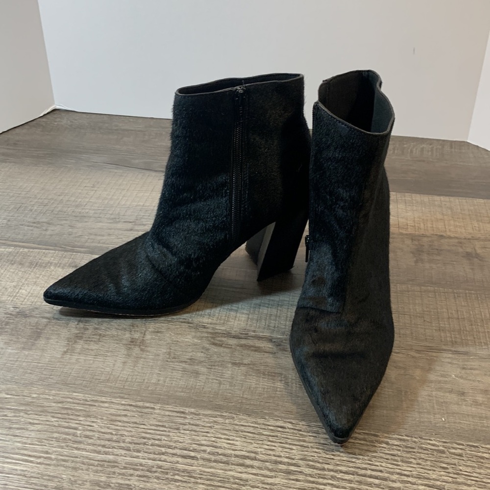 ASOS black animal hair boots size UK 6